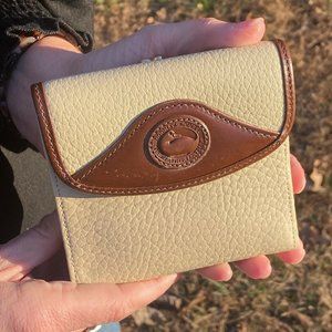 Vintage Dooney & Bourke Wallet/Coin Purse , Bone  & Chocolate NWT WB76 BO